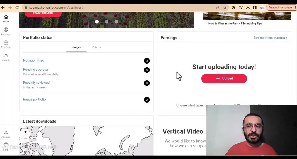 آپلود عکس در سایت shutterstock، از این طریق صورت میگیرد