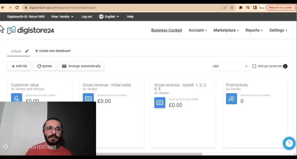 ساخت اکانت در سایت Digistore24