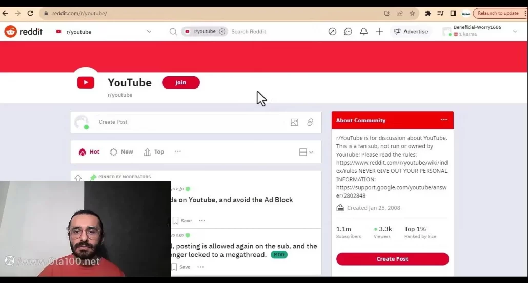 ثبت نام در ردیت
