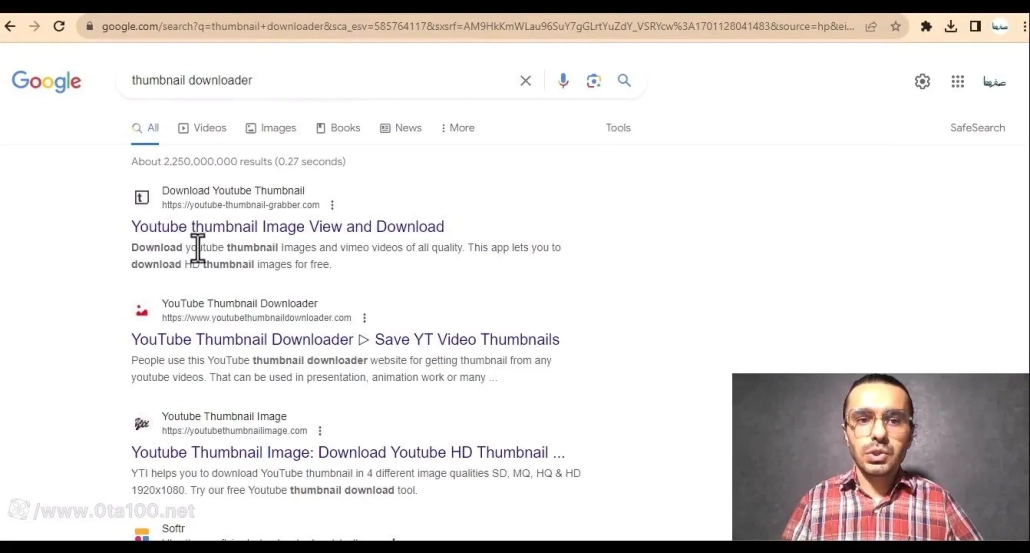 آموزش کامل سایت cos tv، در اینجا برای دانلود تامبنیل، از thumbnail downloader کمک میگیریم