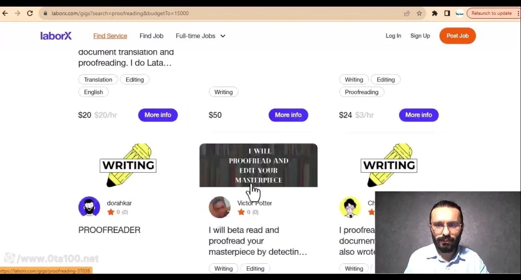 مراحل کار در سایت laborx چیست؟