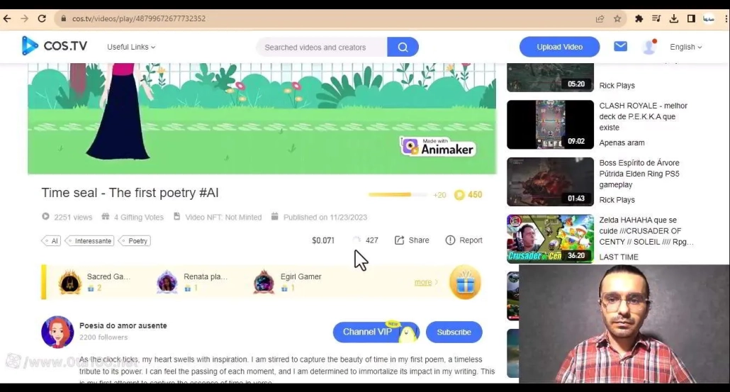 پاپ کورن ها در سایت costv، در واقع امتیاز هستند.