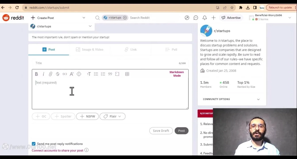 پستی که در سایت ردییت میگذارید برای تمام اعضای community مروبطه، نشان داده می شود