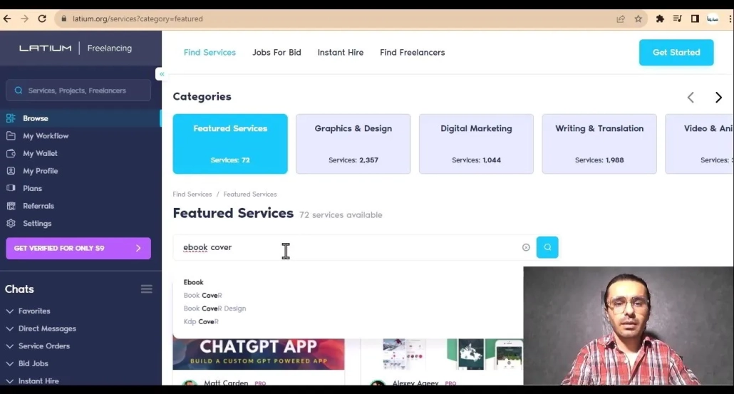 فریلنسرها در وب سایت لاتیوم، از طریق دسته بندی موجود در این صفحه، حیطه فعالیت خود را مشخص کرده و در آن پروژه می گیرند.